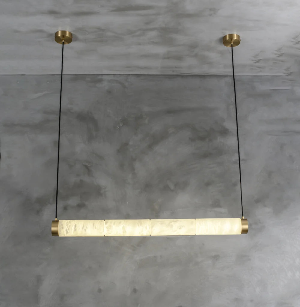 Strip Alabaster Chandelier