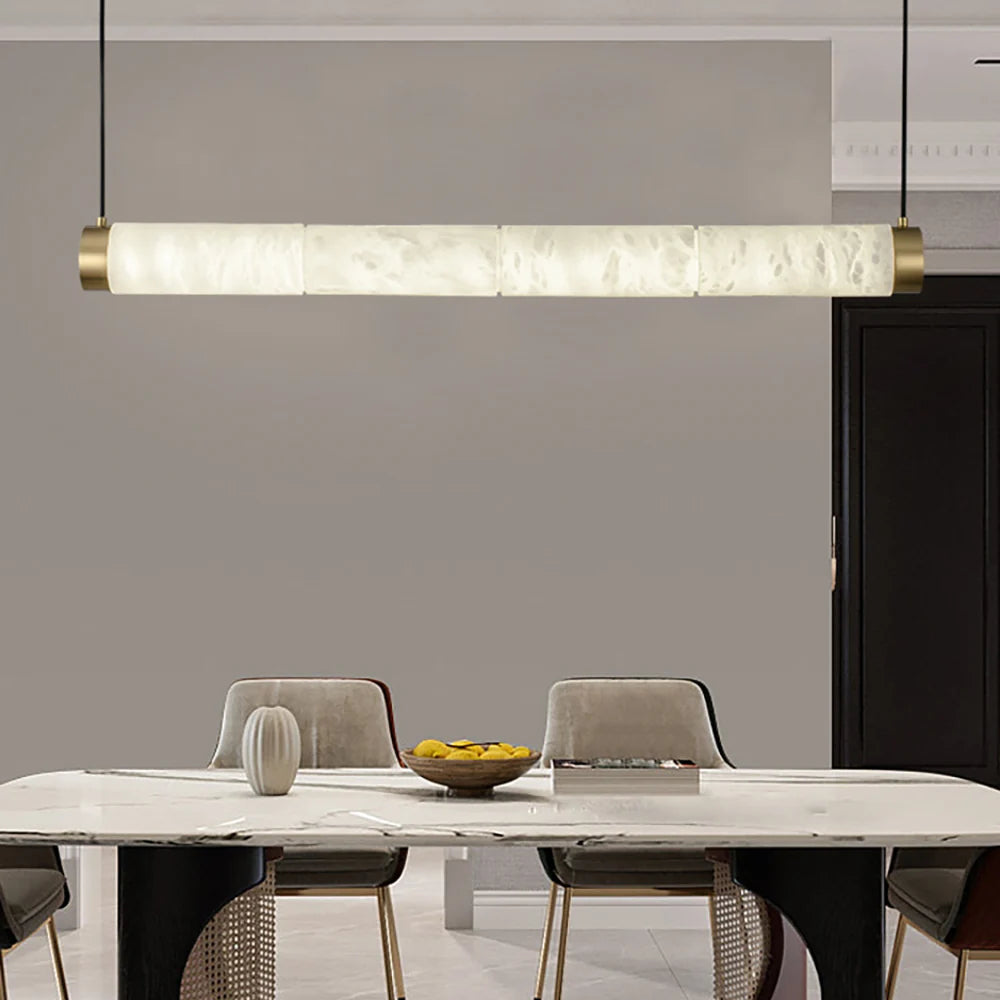 Strip Alabaster Chandelier