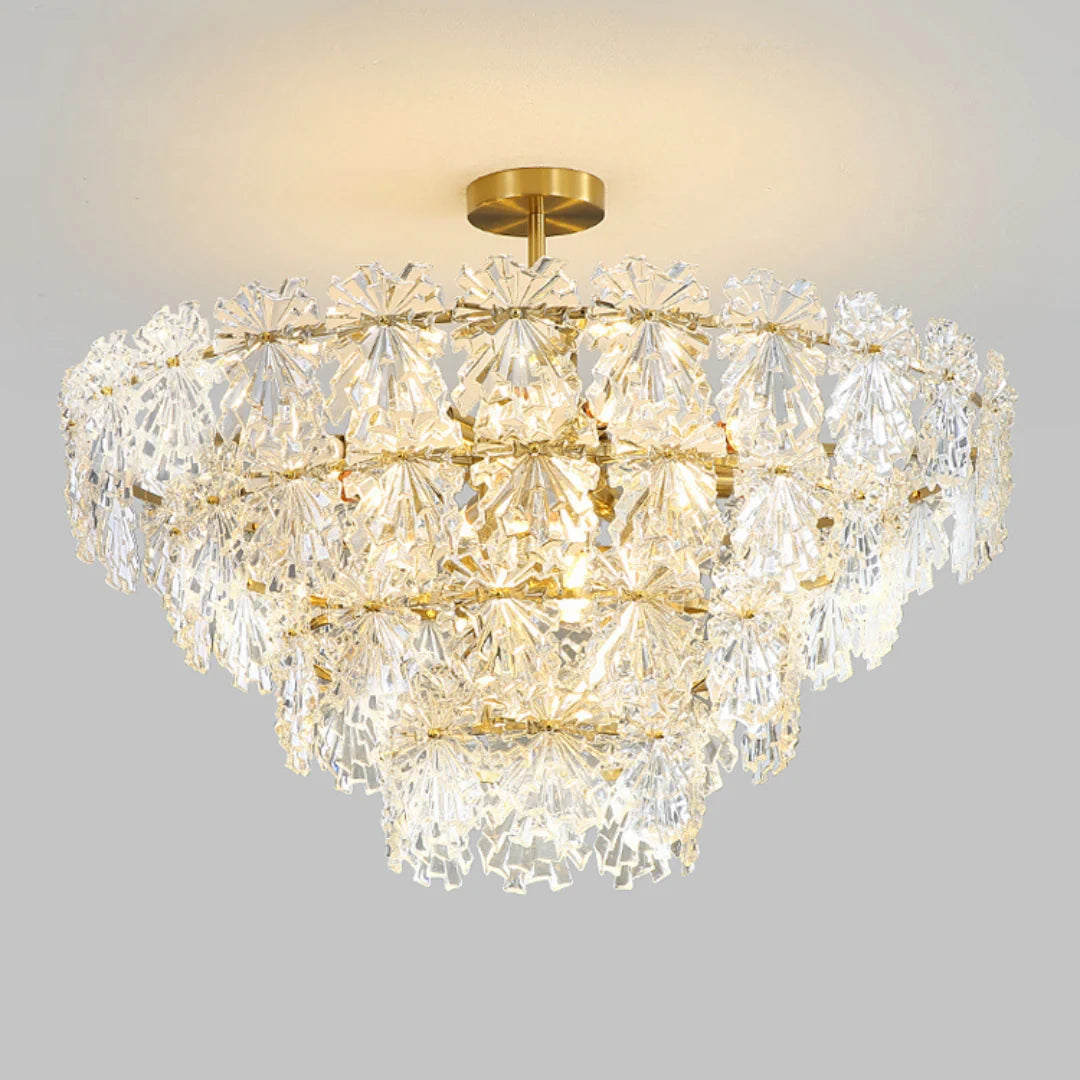 Gold Marilyn Elegant Glass Chandelier