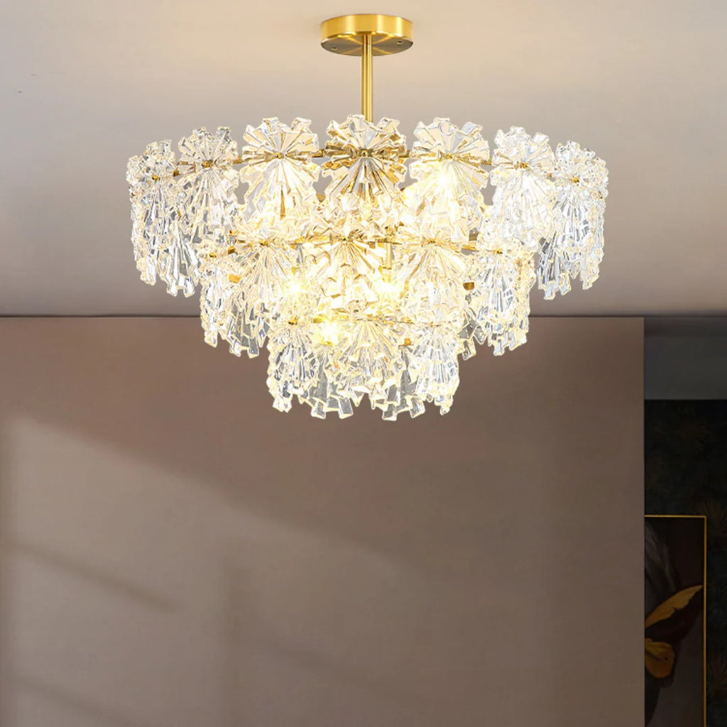 Gold Marilyn Elegant Glass Chandelier