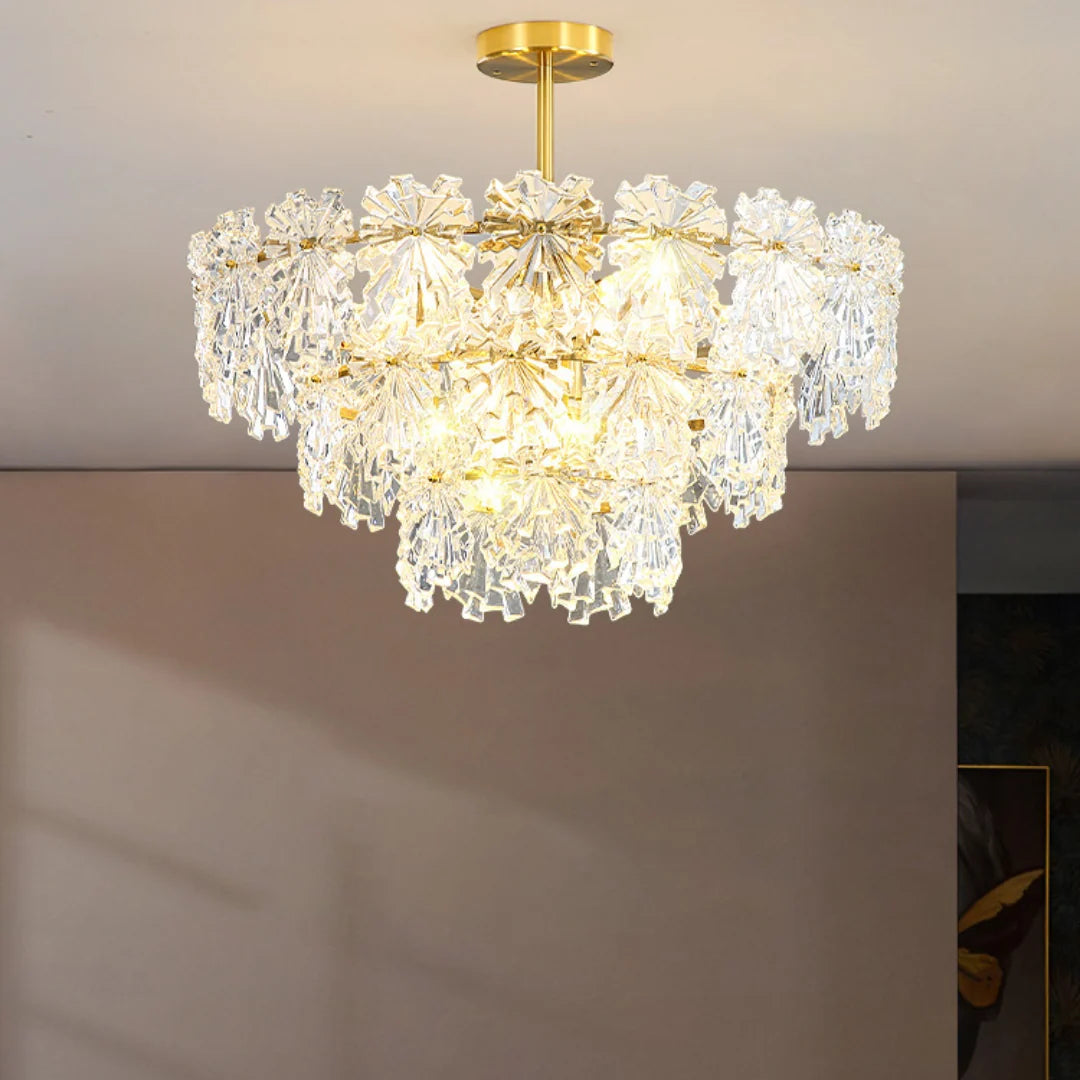 Gold Marilyn Elegant Glass Chandelier