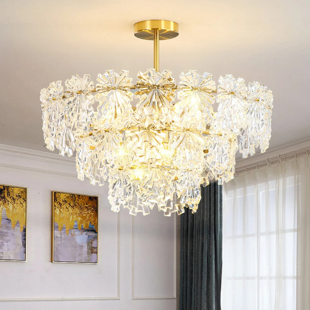 Gold Marilyn Elegant Glass Chandelier