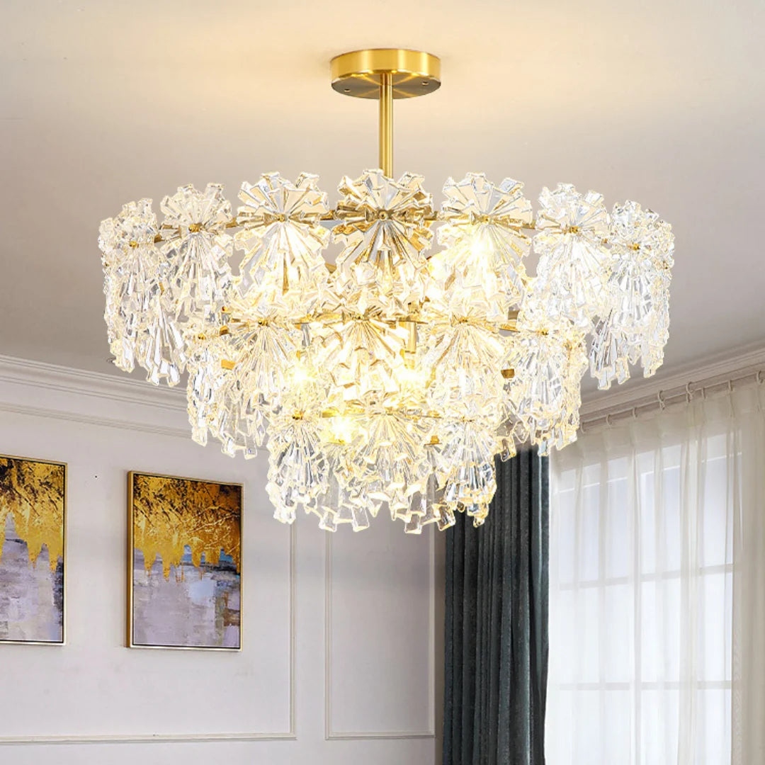 Gold Marilyn Elegant Glass Chandelier