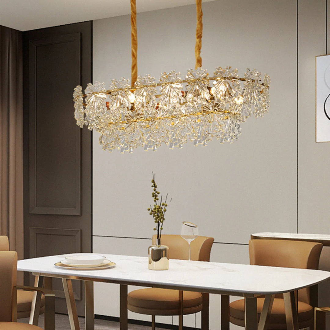 Gold Marilyn Elegant Glass Chandelier