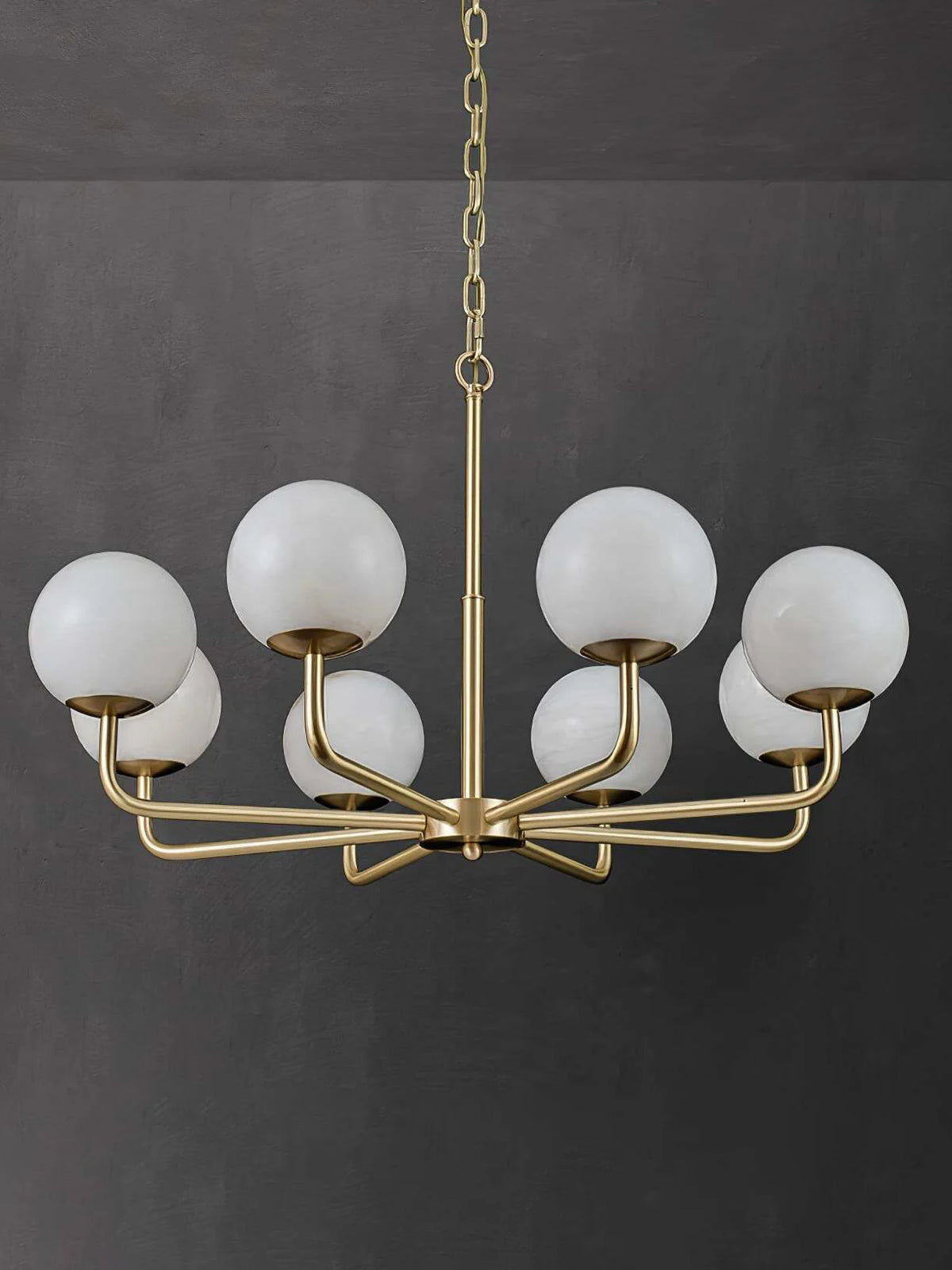 Alabaster Maytoni Erich Brass Chandelier