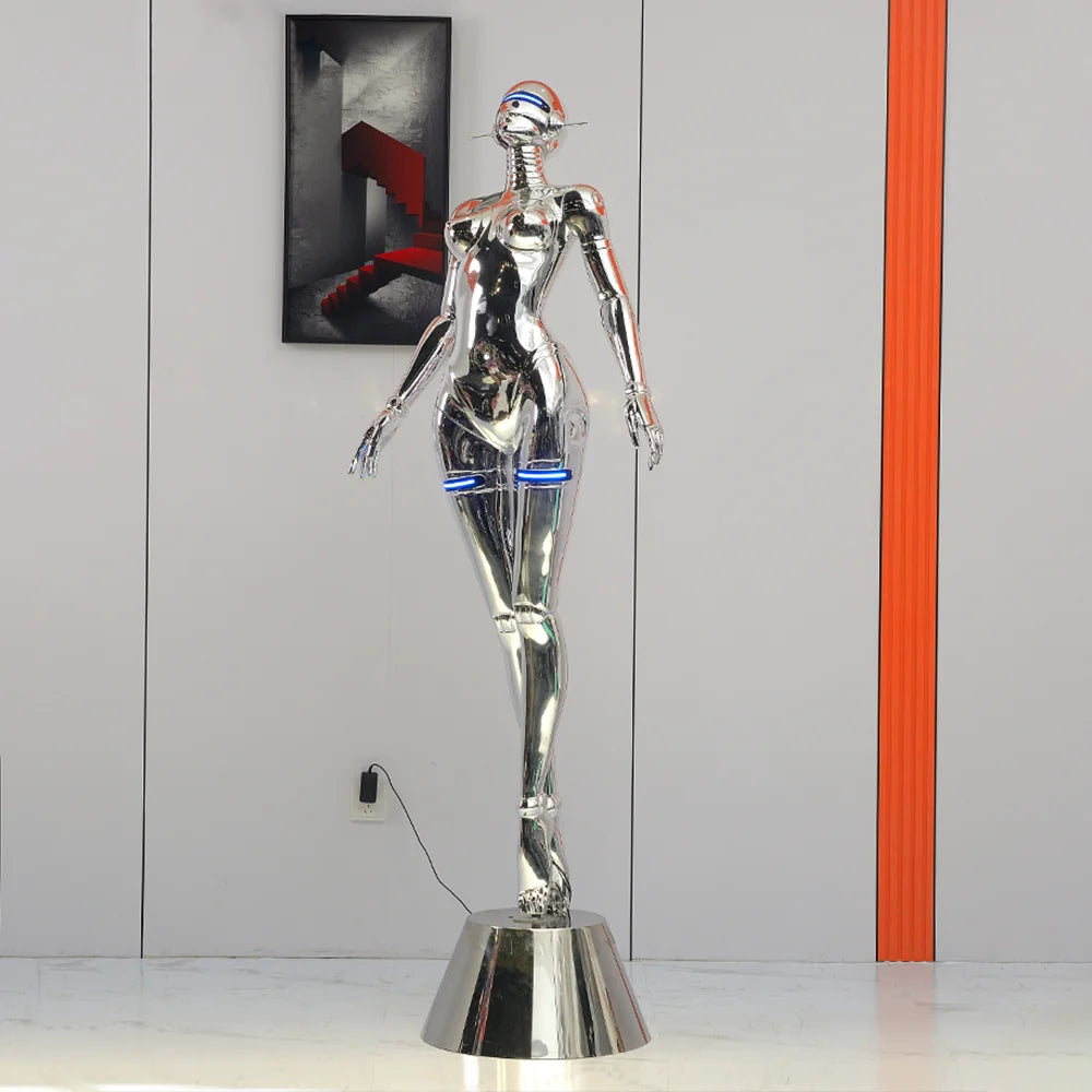 Mechanical Technology Goddess Sculpture Floor Lamp