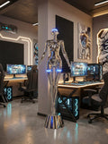 Mechanical Technology Goddess Sculpture Floor Lamp