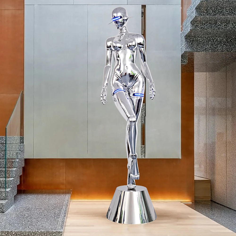 Mechanical Technology Goddess Sculpture Floor Lamp