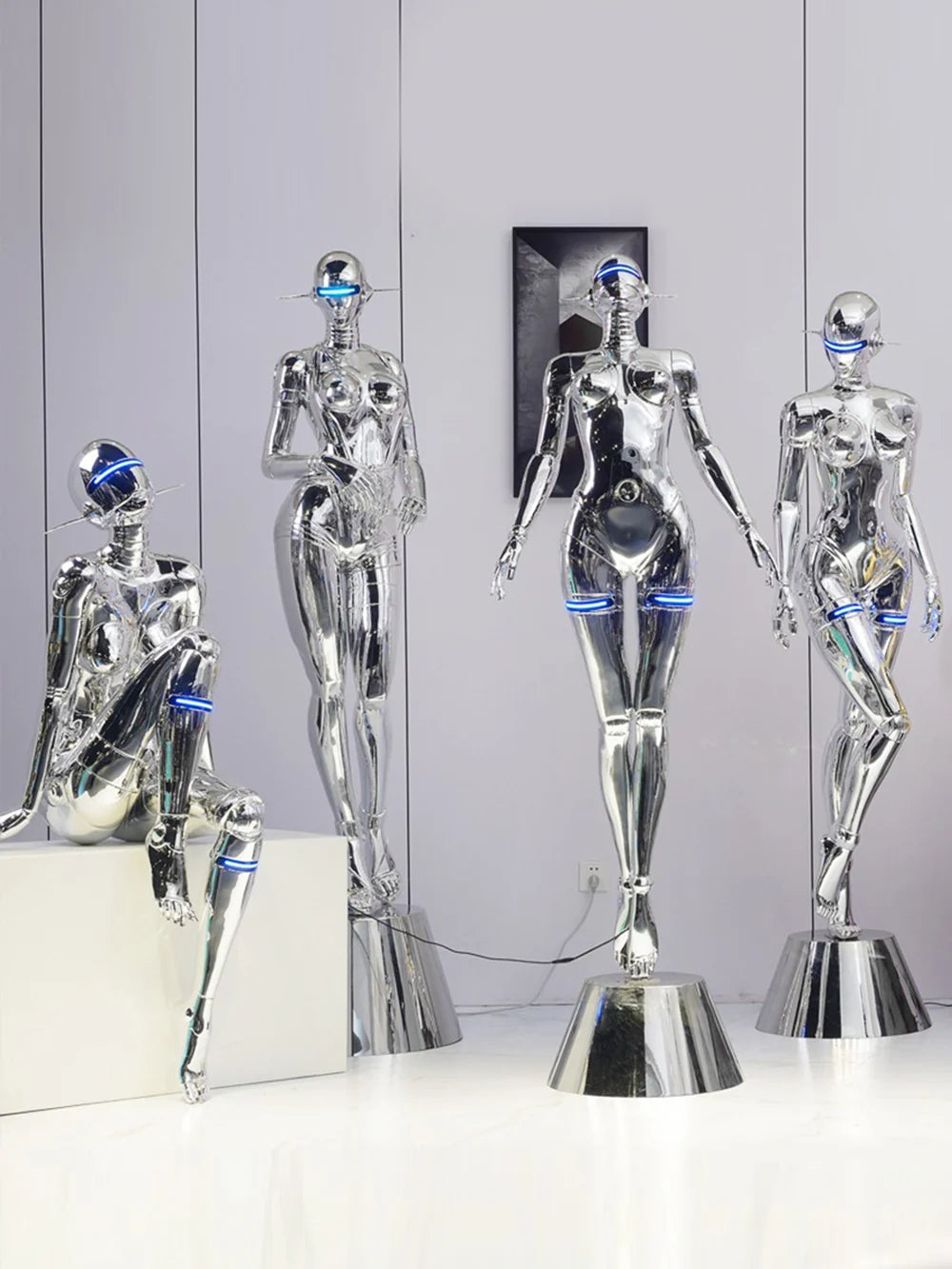 Mechanical Technology Goddess Sculpture Floor Lamp