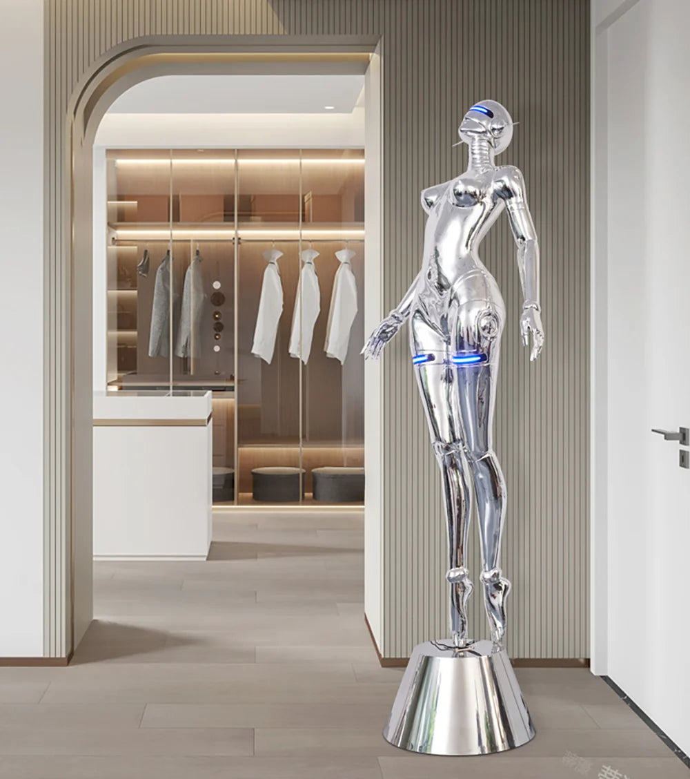 Mechanical Technology Goddess Sculpture Floor Lamp