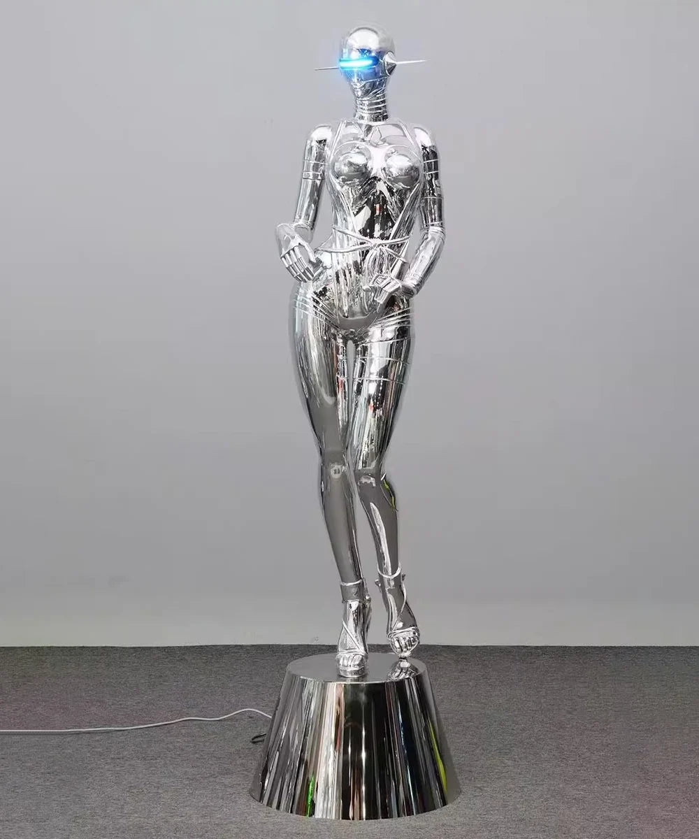 Mechanical Technology Goddess Sculpture Floor Lamp