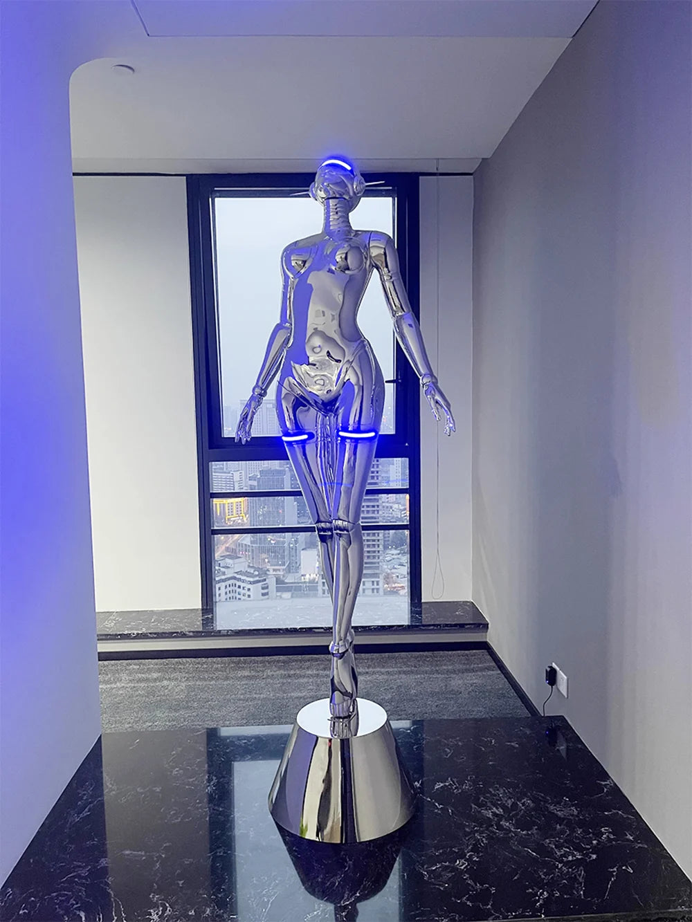 Mechanical Technology Goddess Sculpture Floor Lamp