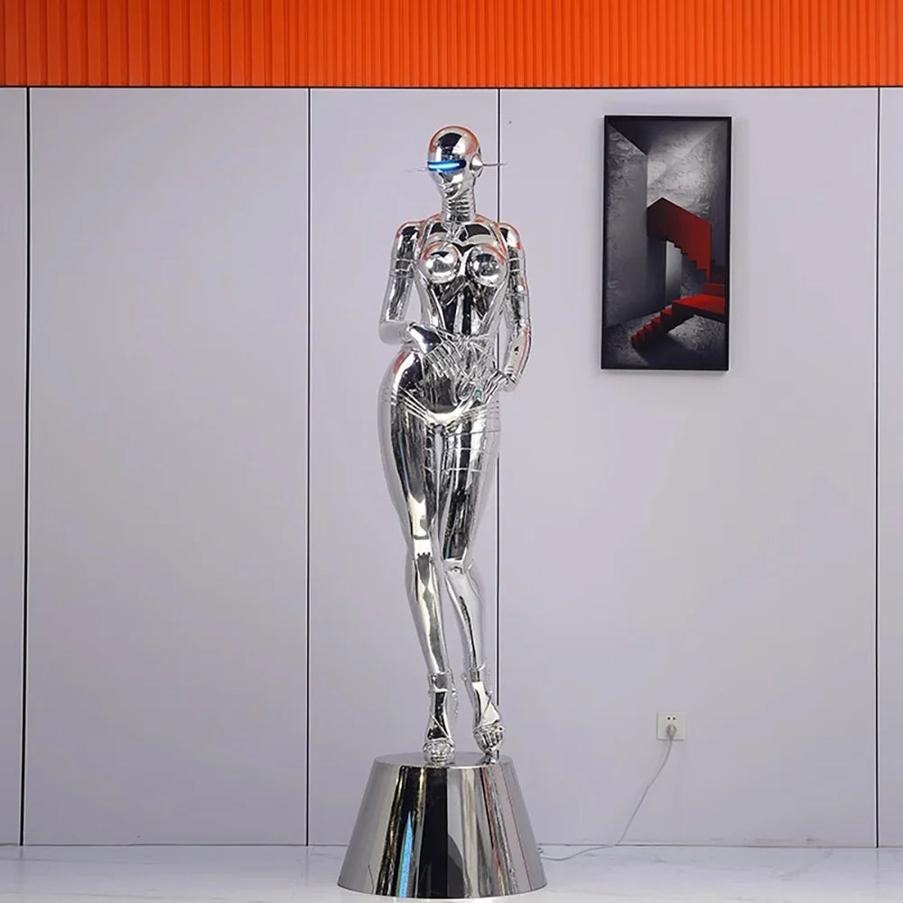 Mechanical Technology Goddess Sculpture Floor Lamp