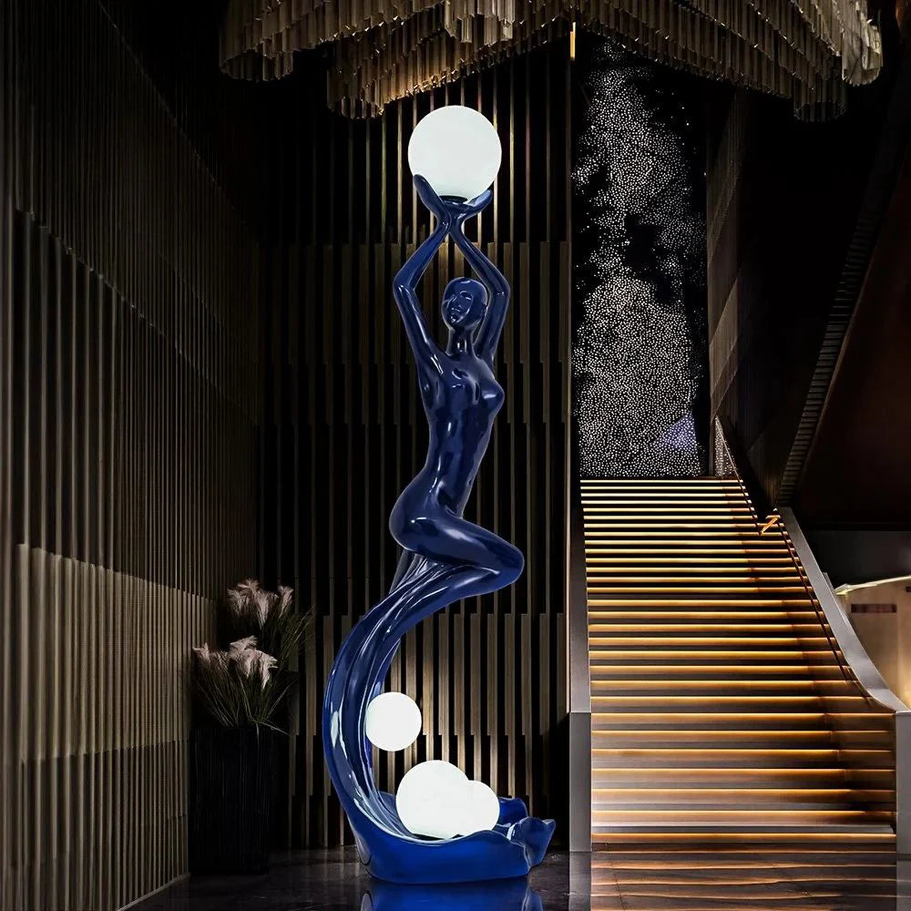 Mermaid Art Sculpture Floor Lamp
