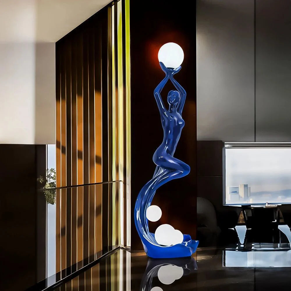 Mermaid Art Sculpture Floor Lamp
