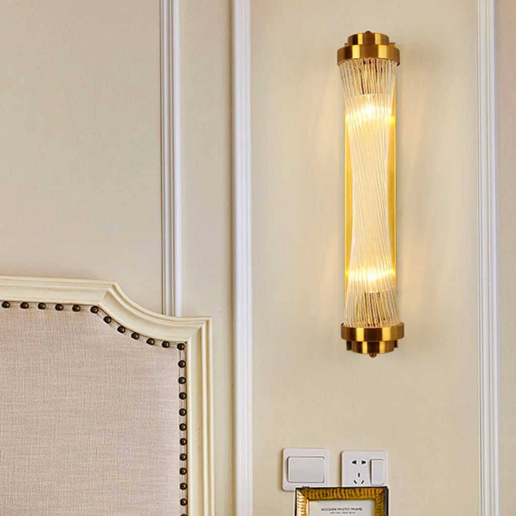 Modern Glass Column Wall Sconce