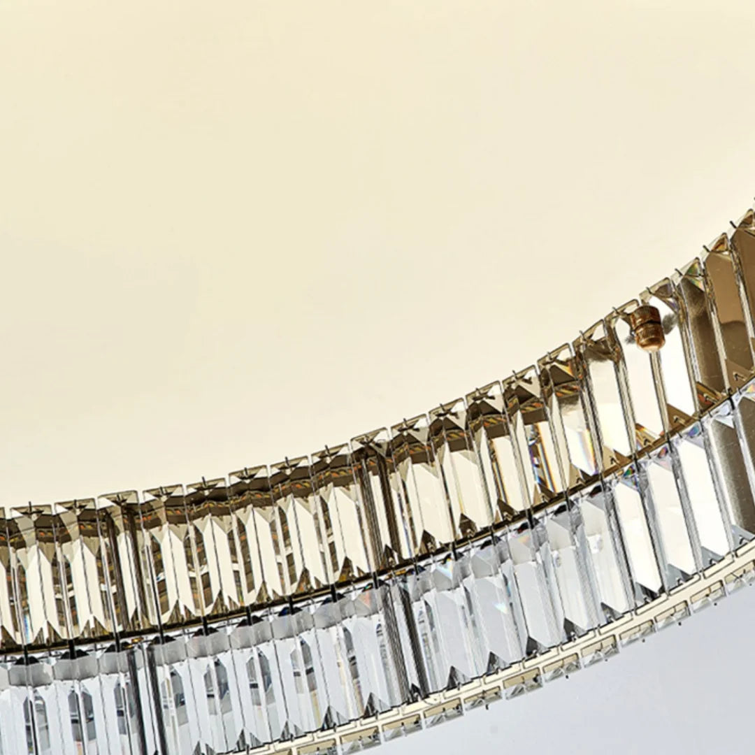 Gold Round Crystal Ceiling Light