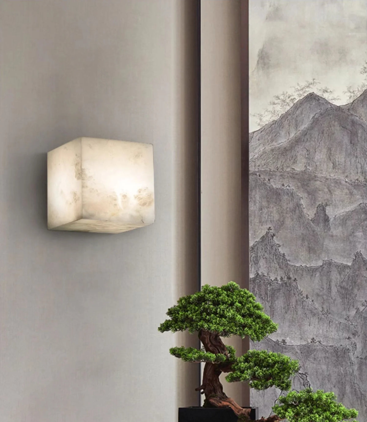 Modern Square Alabaster Wall Lamp
