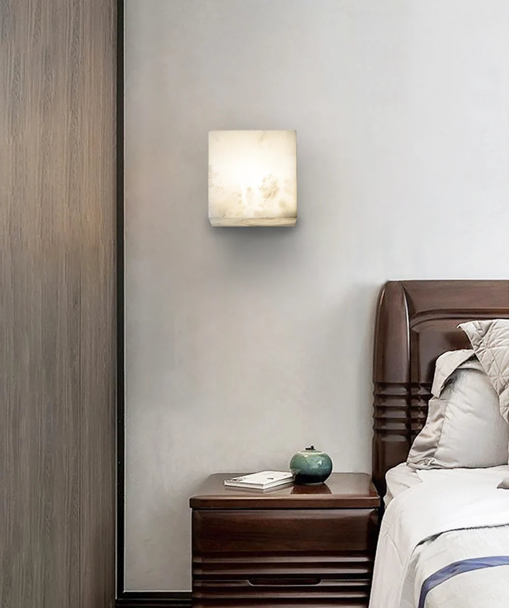 Modern Square Alabaster Wall Lamp