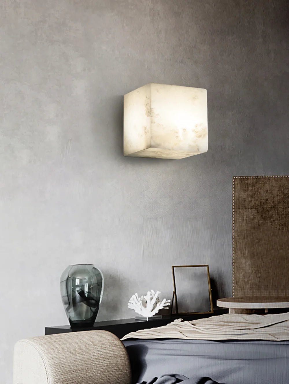 Modern Square Alabaster Wall Lamp