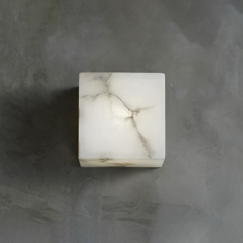 Modern Square Alabaster Wall Lamp