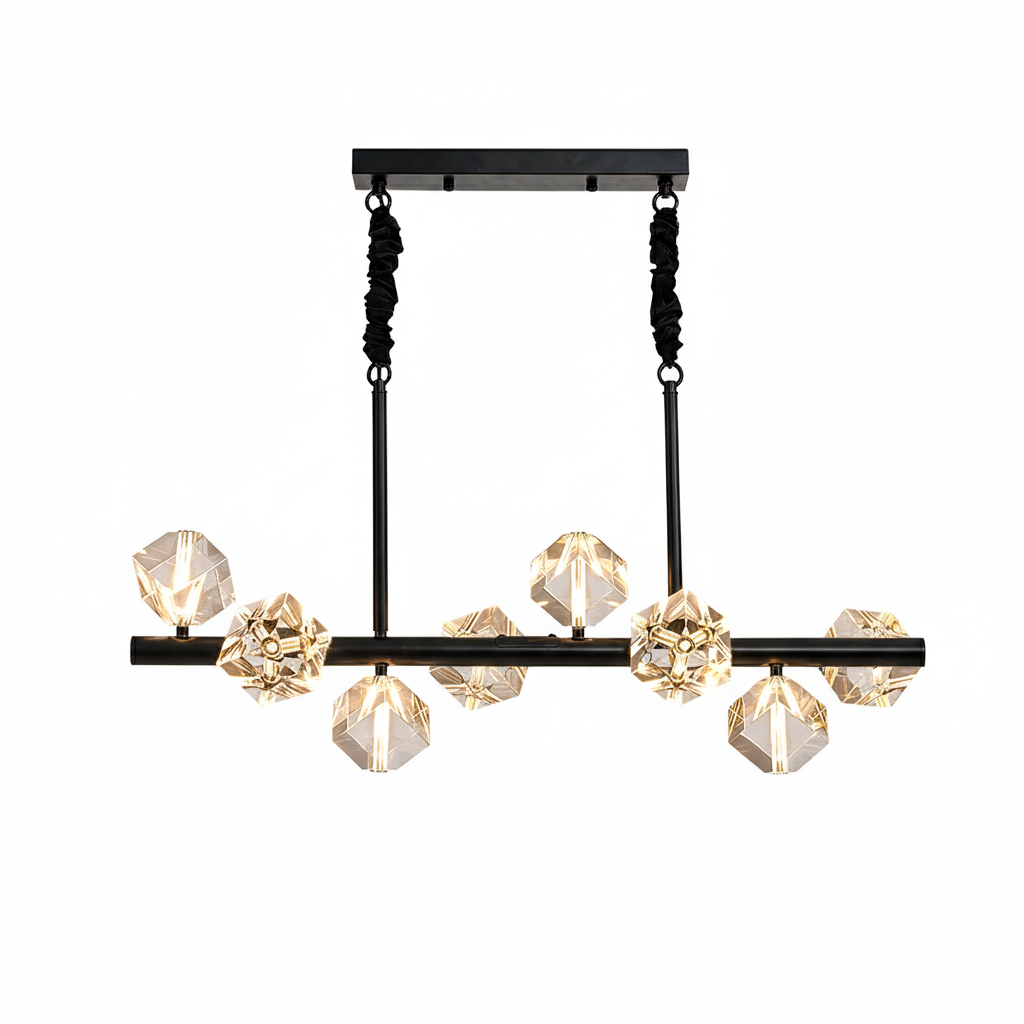 Modern Geometric Crystal Chandelier