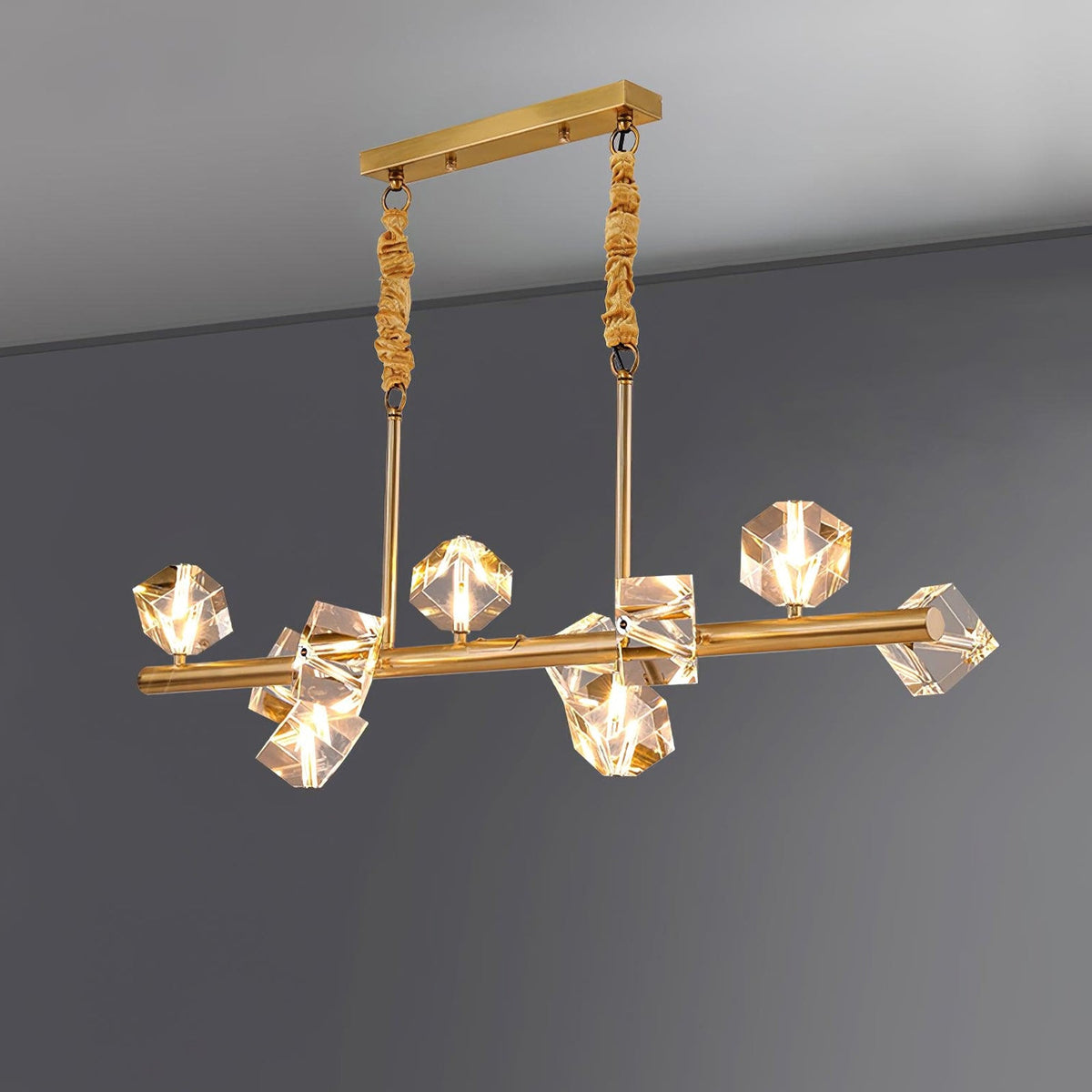 Modern Geometric Crystal Chandelier