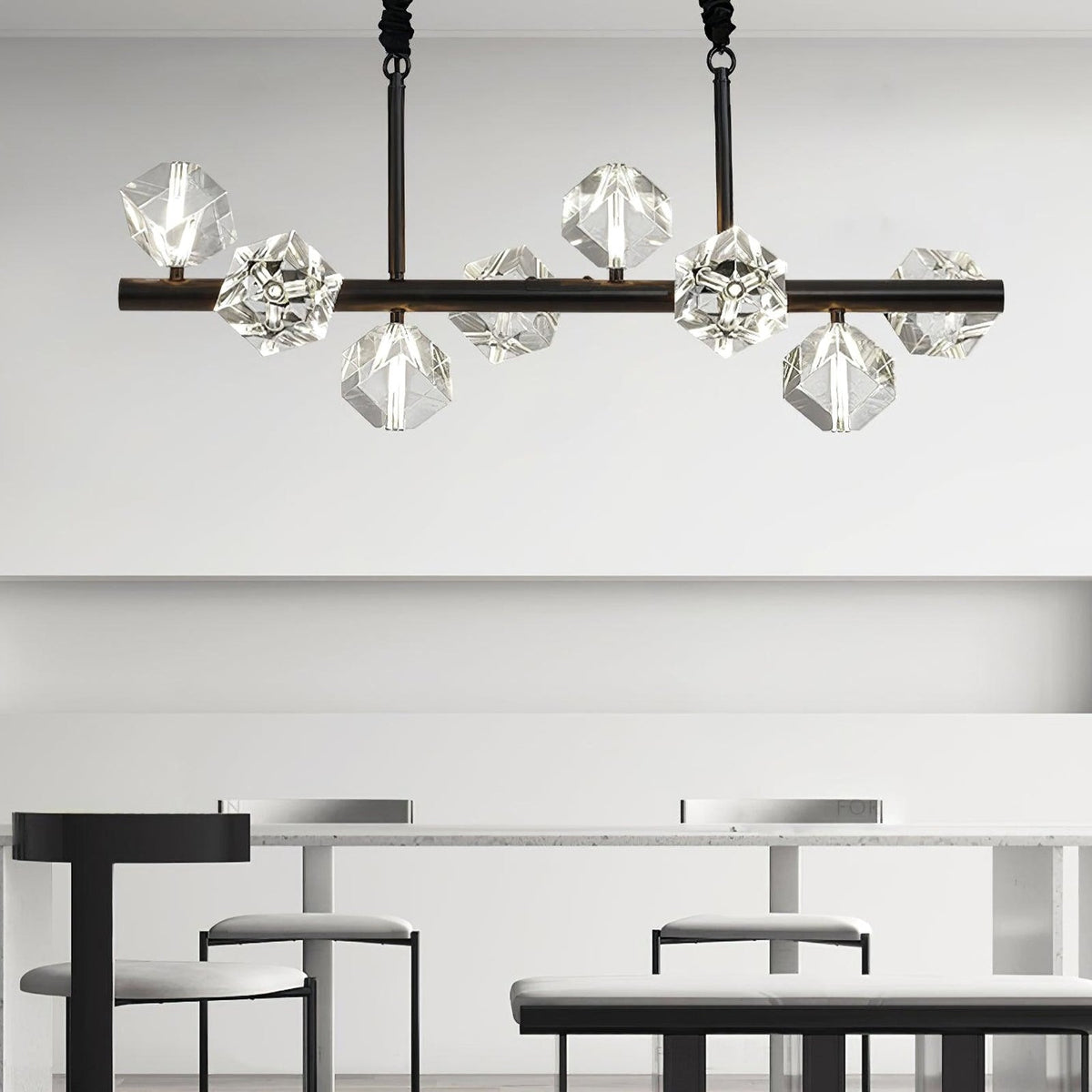 Modern Geometric Crystal Chandelier