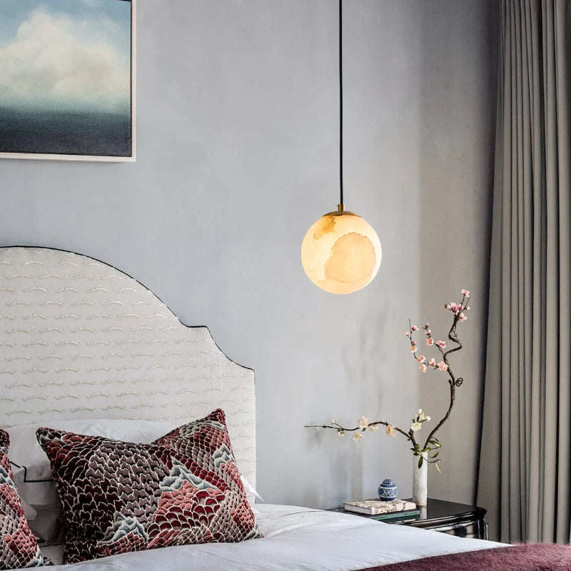 Moon Alabaster Pendant Lamp