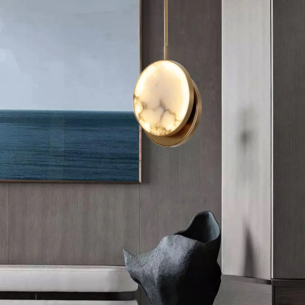 Moonshade Alabaster Pendant Light