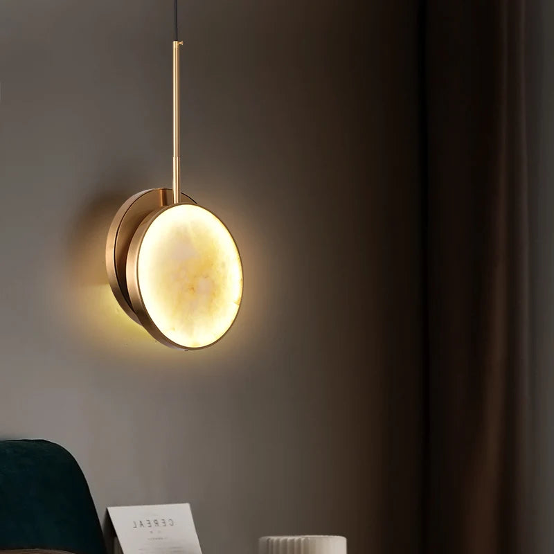 Moonshade Alabaster Pendant Light