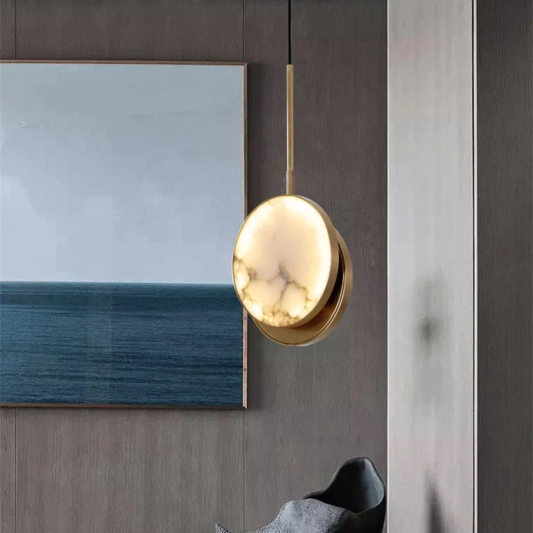 Moonshade Alabaster Pendant Light