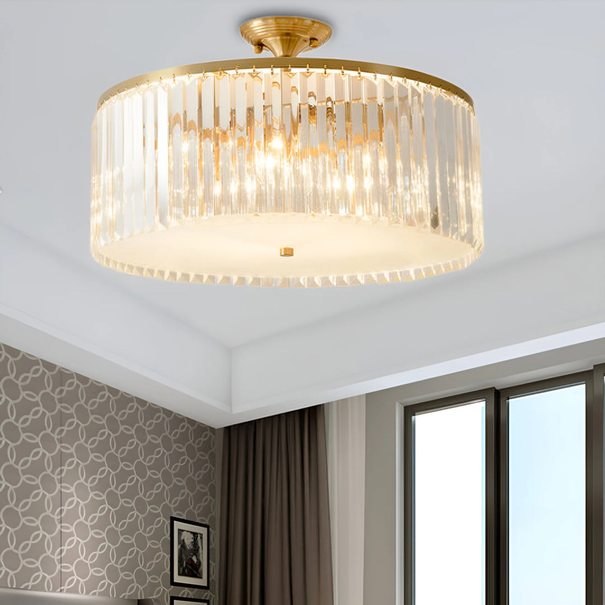 Morup Modern Crystal Ceiling Light