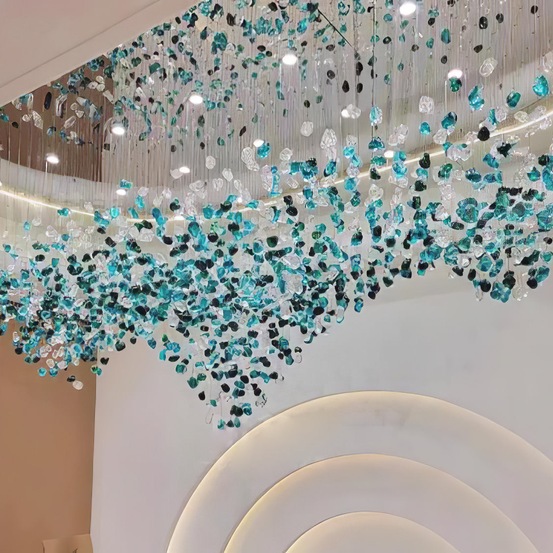 Multicolor Crystal Stone Chandelier