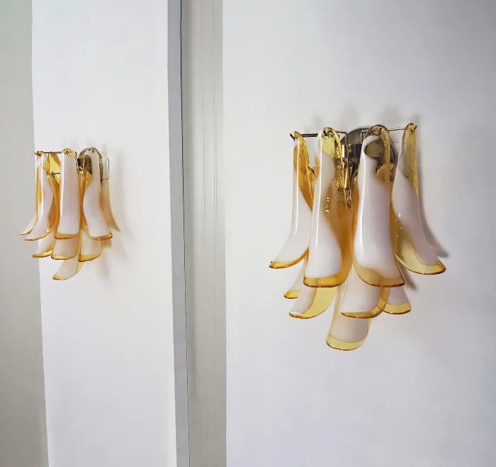 Vintage Murano Caramel Wall Lights