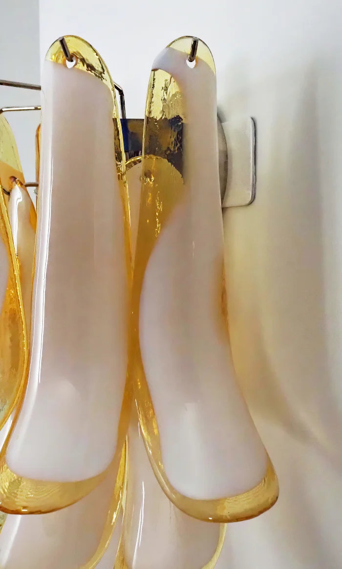 Vintage Murano Caramel Wall Lights