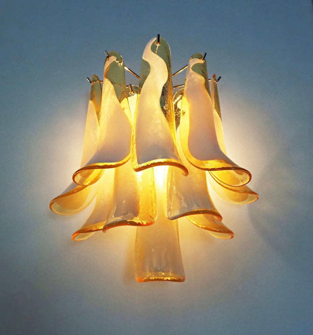 Vintage Murano Caramel Wall Lights