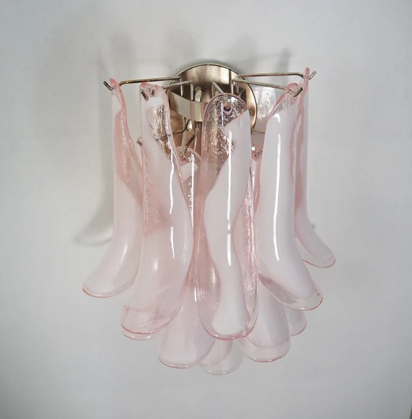 Vintage Murano Pink Wall Lights