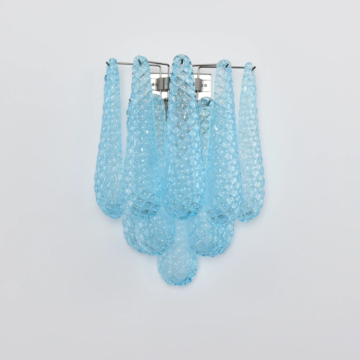 Murano Petals Glass Blue Wall Light
