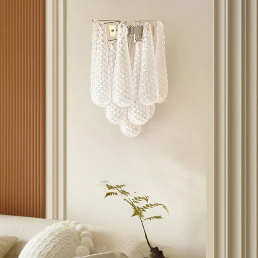 Murano Petals Transparent Wall Light