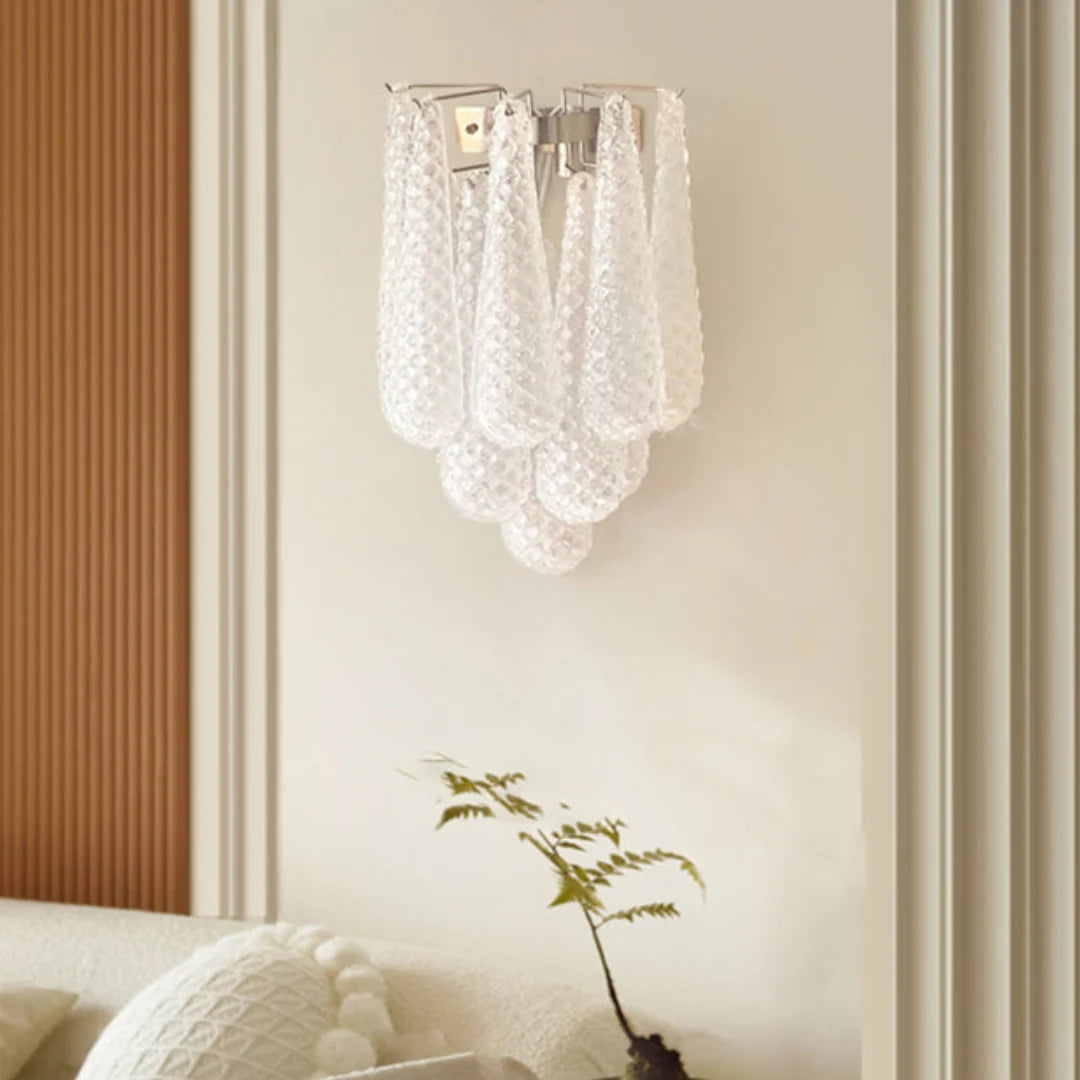 Murano Petals Transparent Wall Light