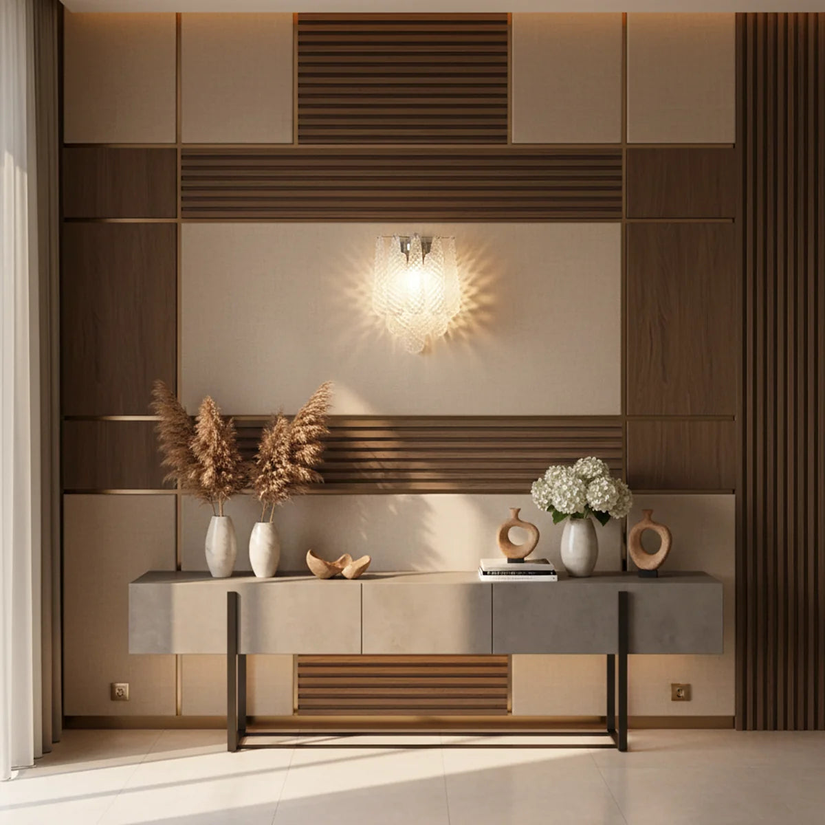 Murano Petals Transparent Wall Light