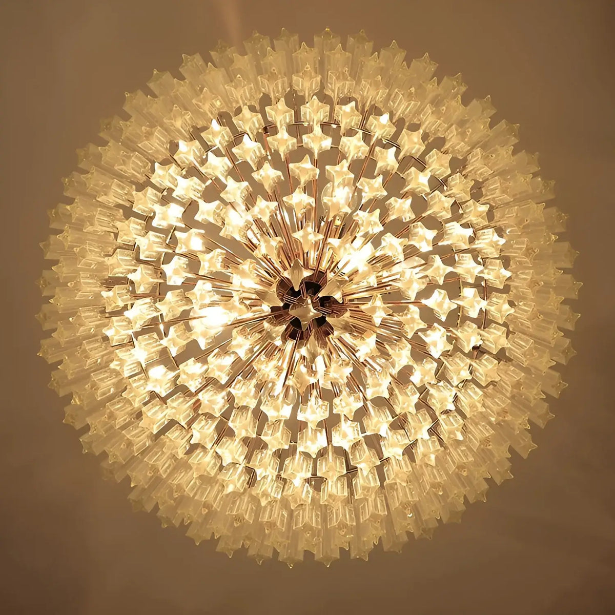 Murano Quadriedri Prisms Transparent Chandelier