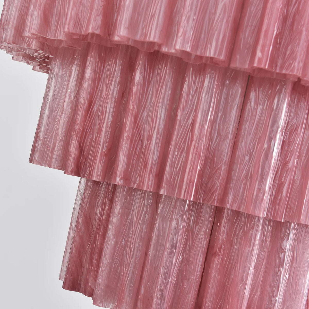 Solene Tiered Red Glass Tube Chandelier