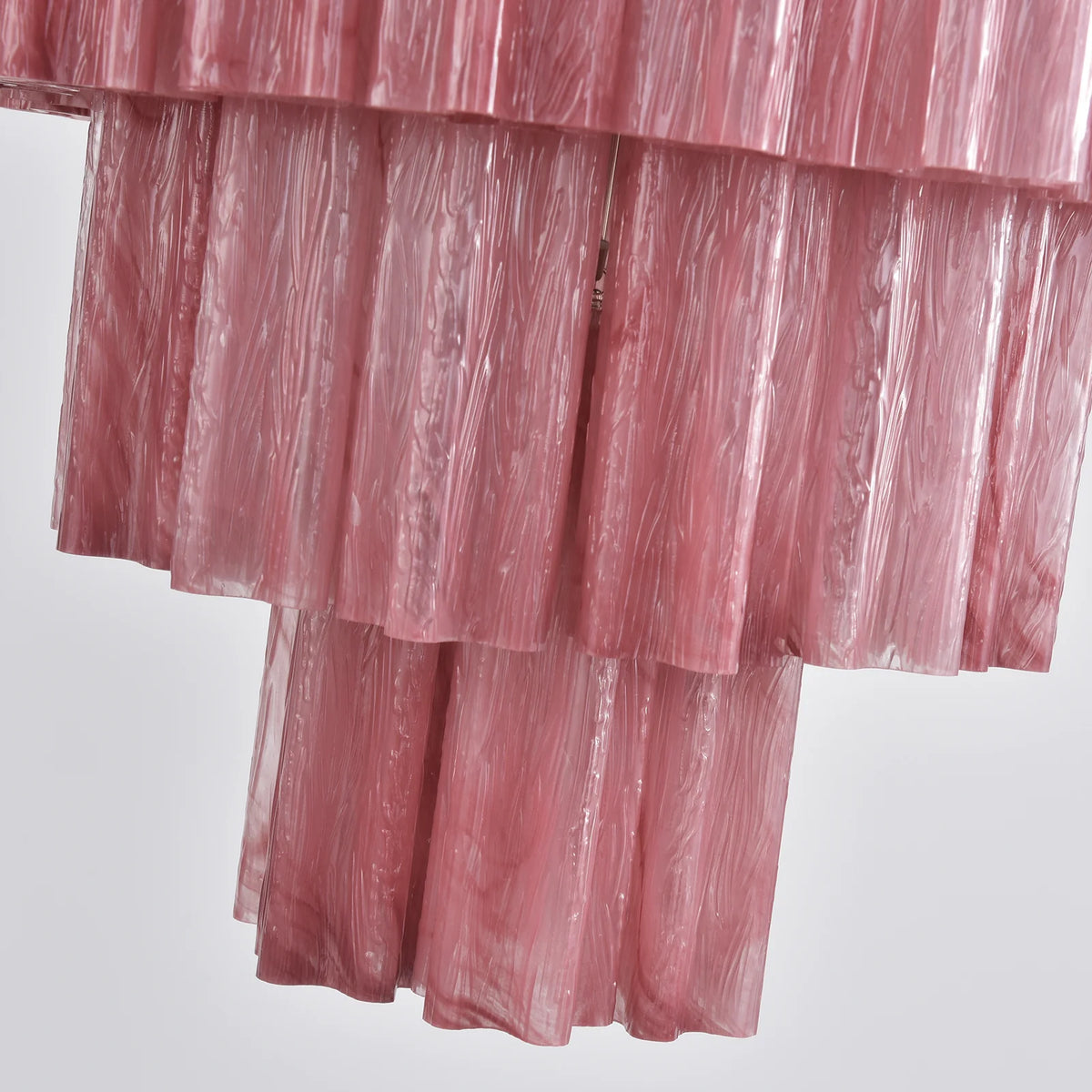 Solene Tiered Red Glass Tube Chandelier