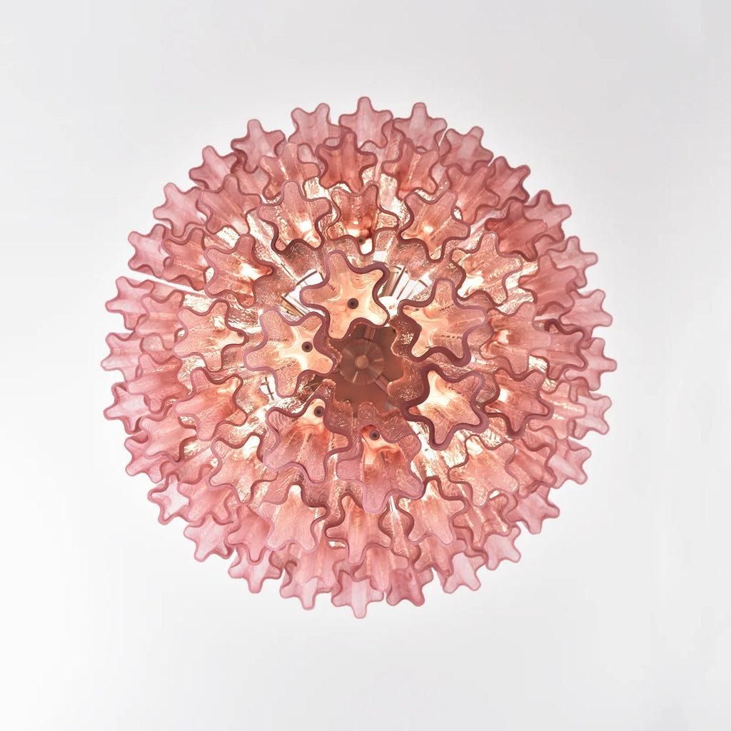 Solene Tiered Red Glass Tube Chandelier