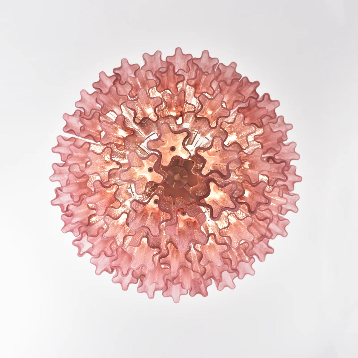 Solene Tiered Red Glass Tube Chandelier