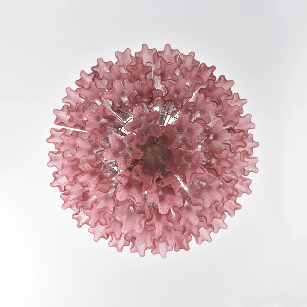 Solene Tiered Red Glass Tube Chandelier