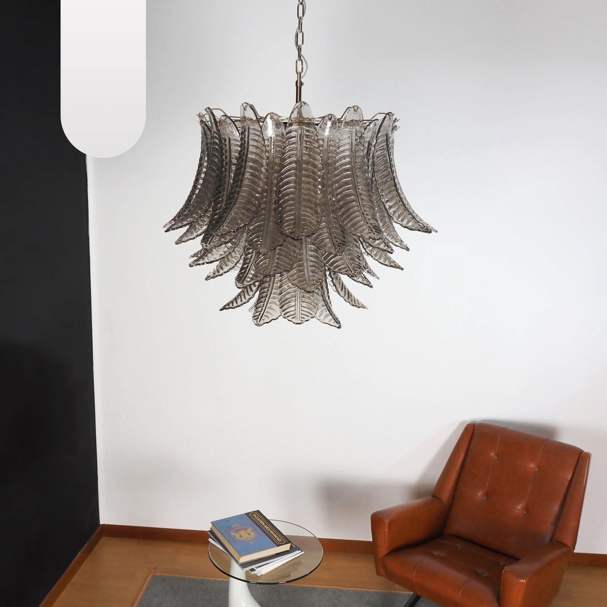 Murano Smoked Ferns Glass Chandelier