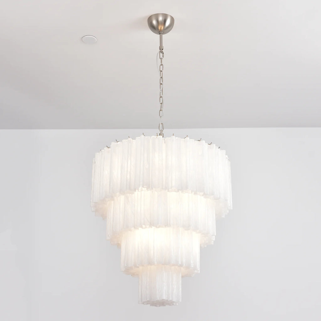 Solene Four-Tier Glass Tube Chandelier